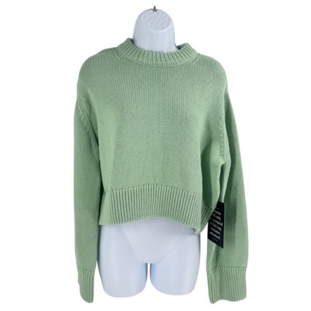 Tuckernuck NEW Mint Chip Aiden Chunky Knit Long Sleeve Crewneck Sweater Size L - Picture 3 of 8